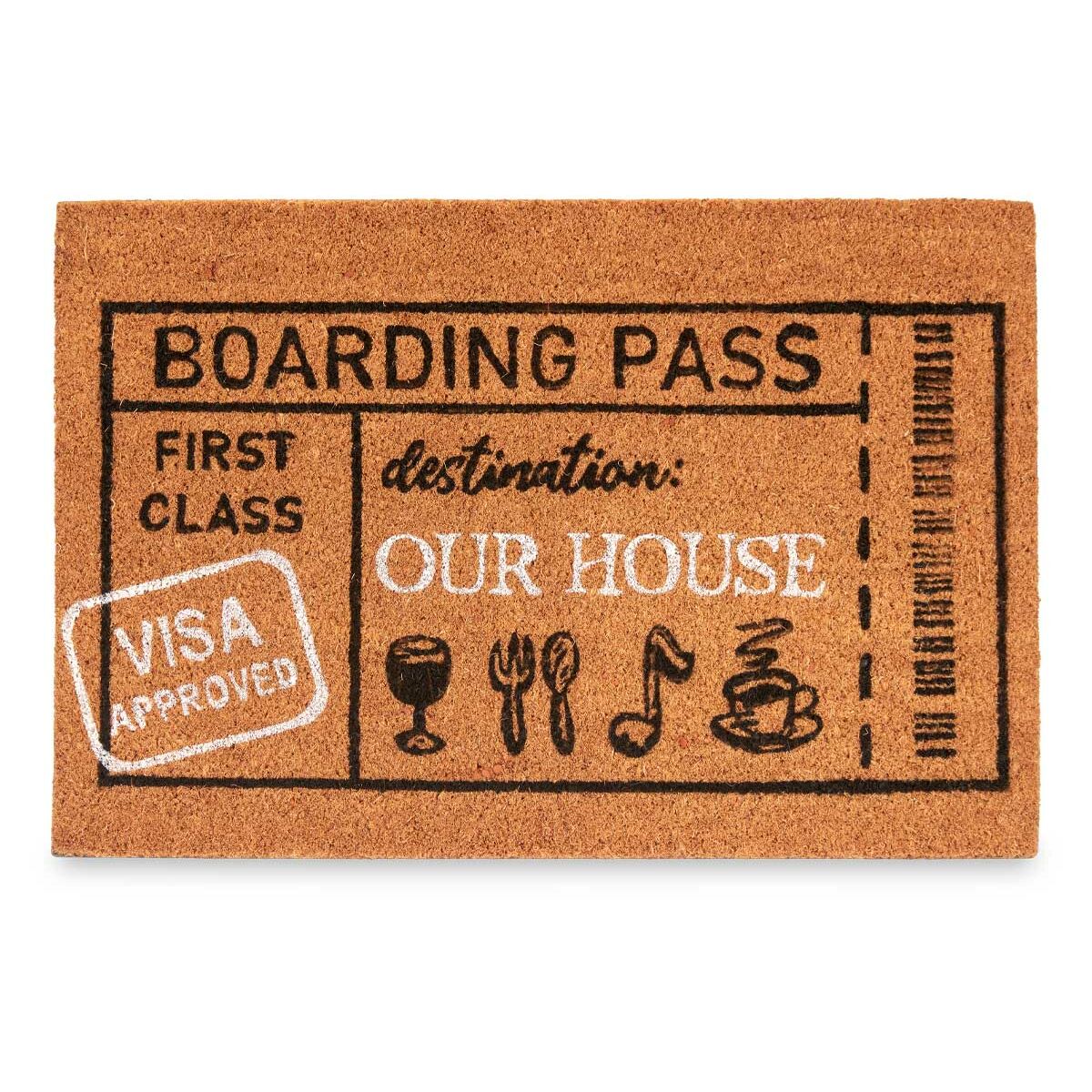 Dörrmatta Boarding Pass Naturell 60 x 1 x 40 cm (12 antal) - 3