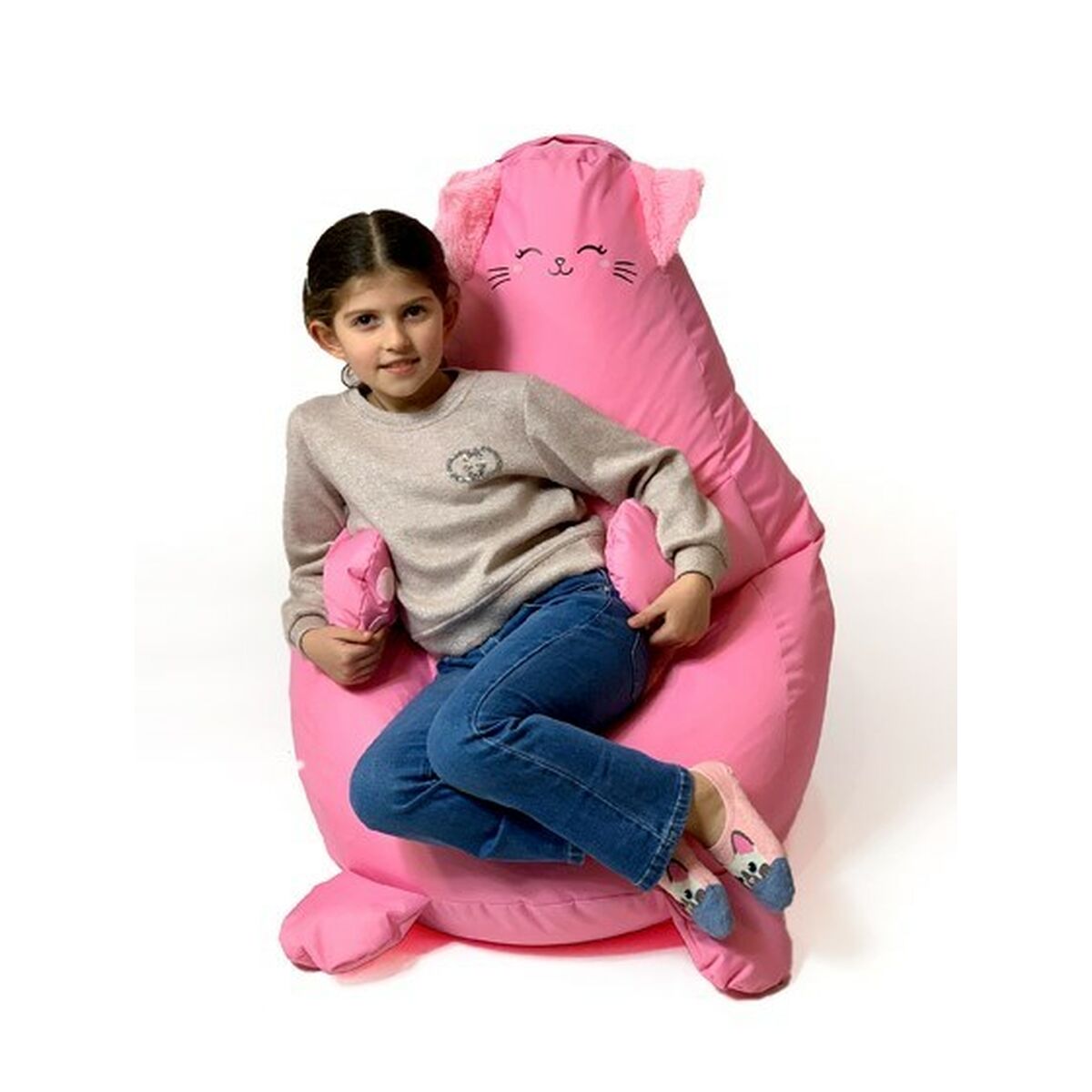 Puff GO GIFT Rosa Oxford Katt 105 x 80 cm - 2