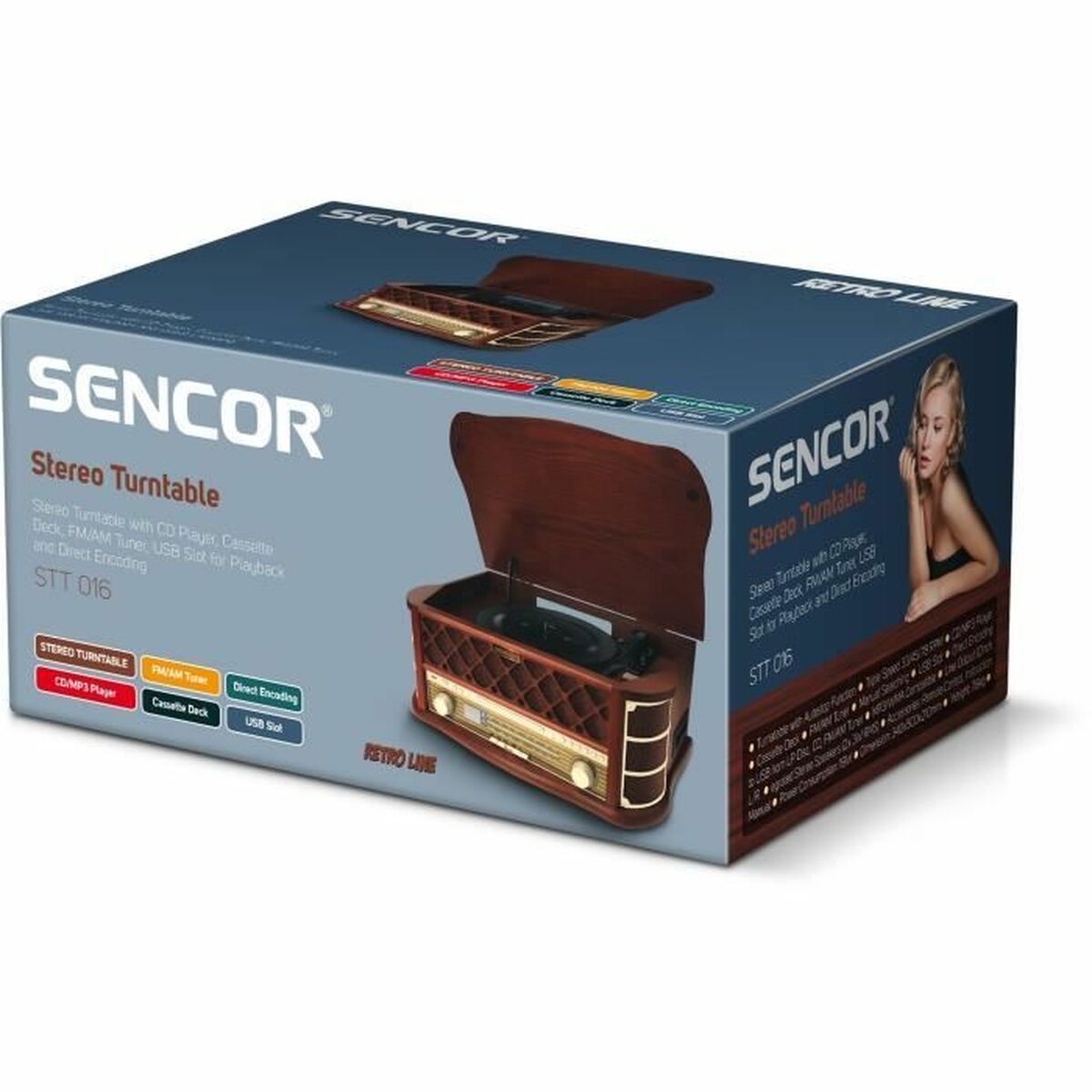 Skivspelare Sencor STT 016 Brun - 3