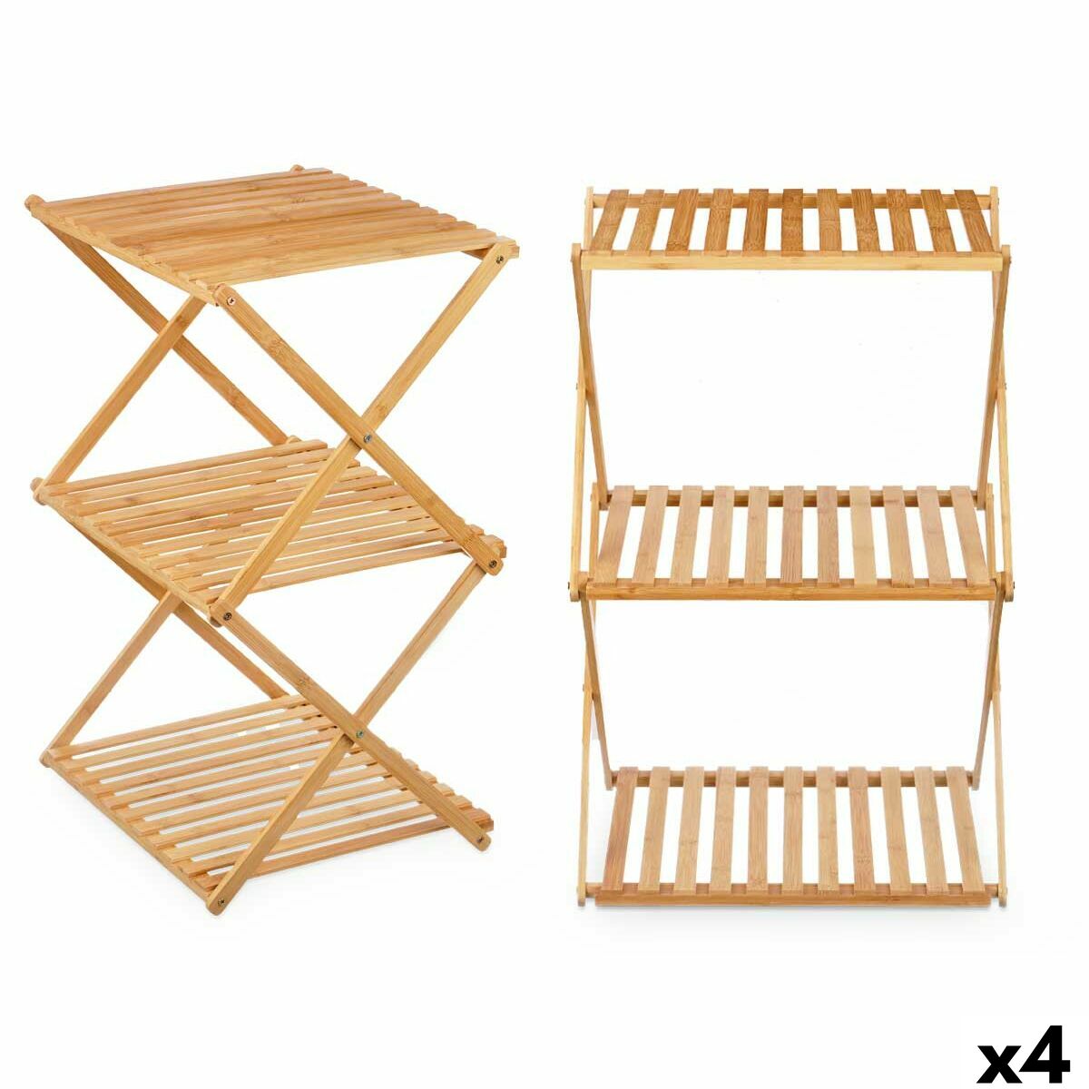 Bokhylla CH68220-5 Naturell Bambu 40 x 62 x 33,5 cm (4 antal)