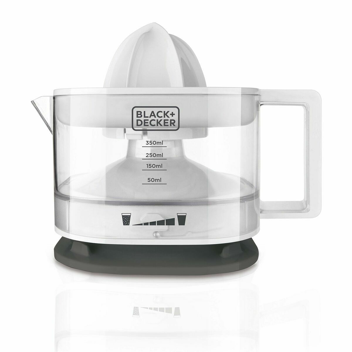 Elektrisk Juicepress Black & Decker BXCJ25E Vit Grå 25 W 350 ml