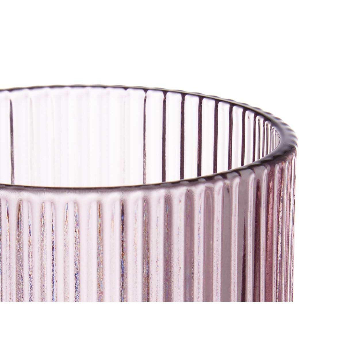 Glas Ränder Rosa Glas 270 ml (6 antal) - 2