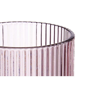Glas Ränder Rosa Glas 270 ml (6 antal)