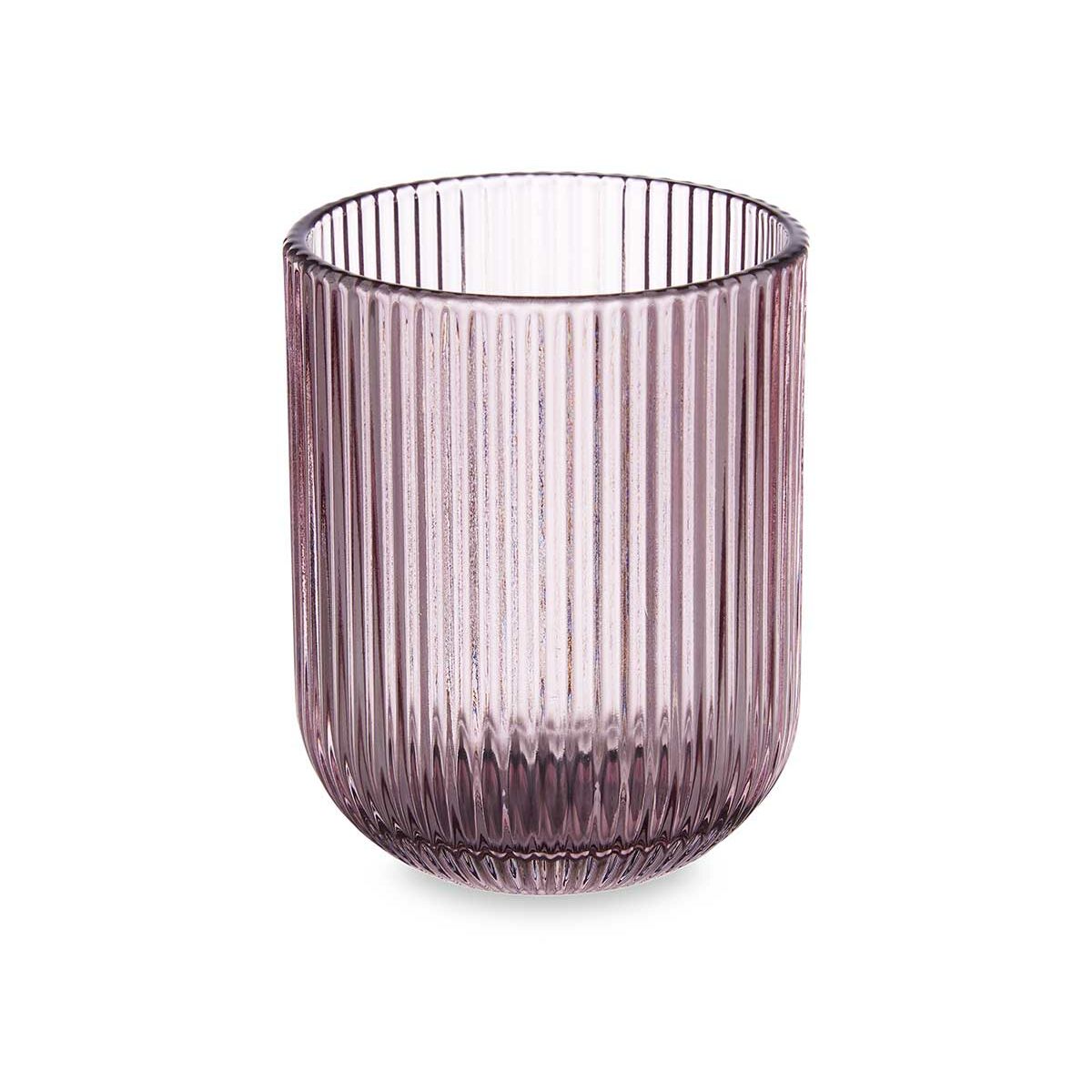 Glas Ränder Rosa Glas 270 ml (6 antal) - 3