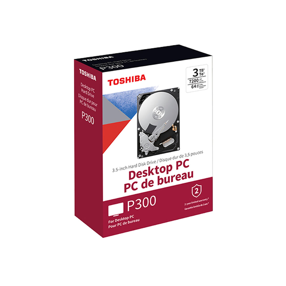 Hårddisk Toshiba 3,5" 256 GB SSD 2 TB HDD - 3