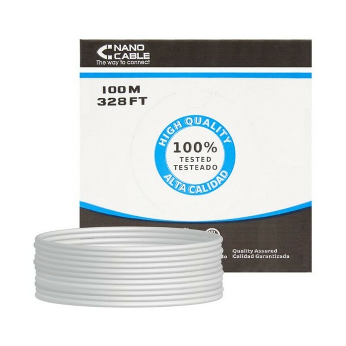 Kabel RJ45 Kategori 5e UTP NANOCABLE 10.20.0302-FLEX Grå 100 m