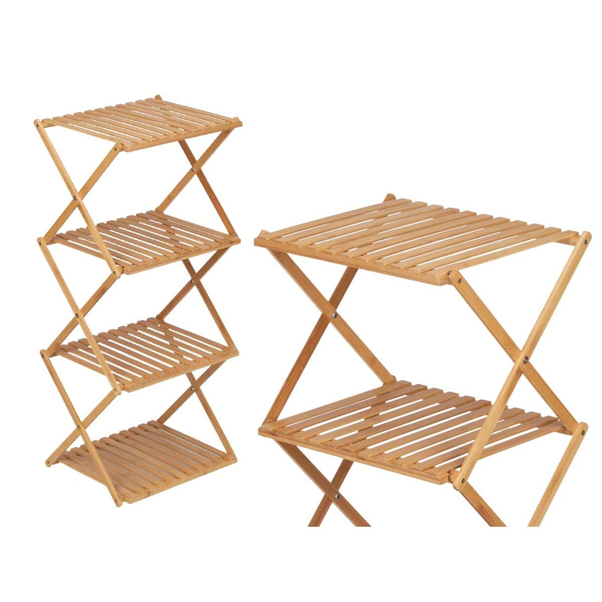 Bokhylla Gift Decor Naturell Bambu 40 x 92,5 x 33,2 cm 40 x 45 x 7 cm (4 antal) - 2