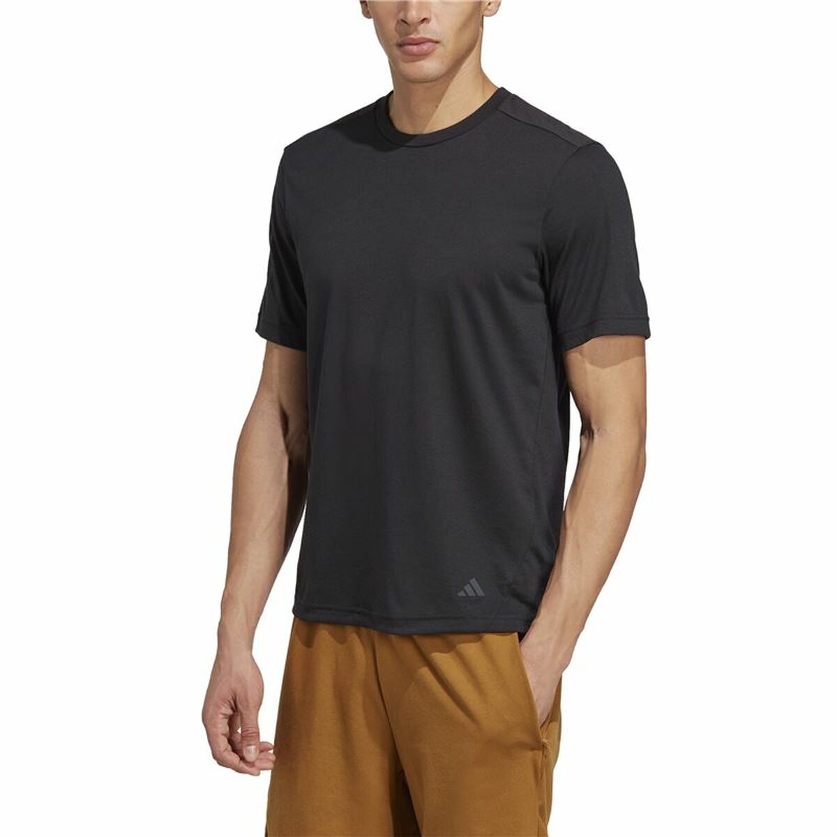 T-shirt med kortärm Herr Adidas Base Svart - 3