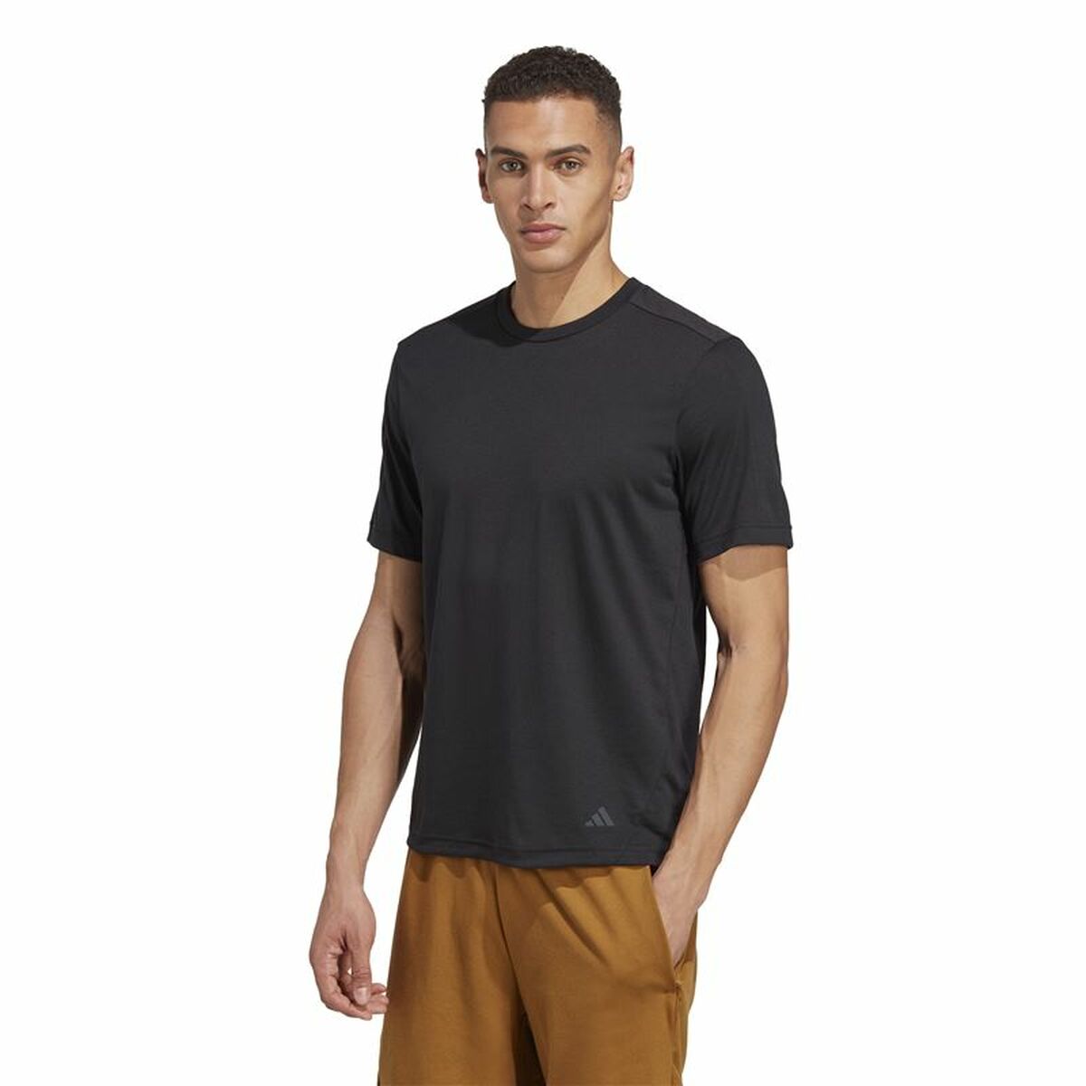 T-shirt med kortärm Herr Adidas Base Svart - 2