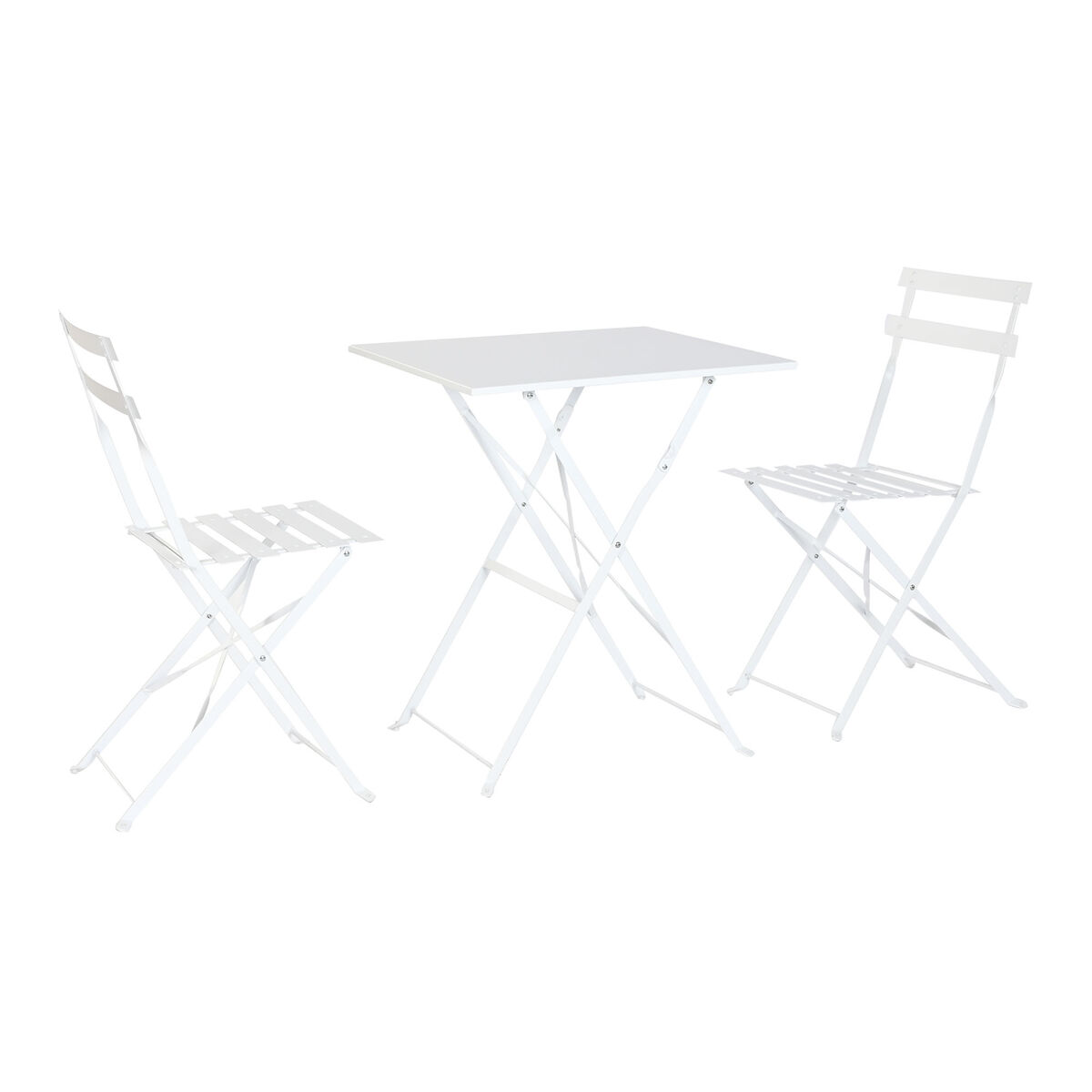 Bordsgrupp med 2 stolar Home ESPRIT Vit 60 x 60 x 71 cm