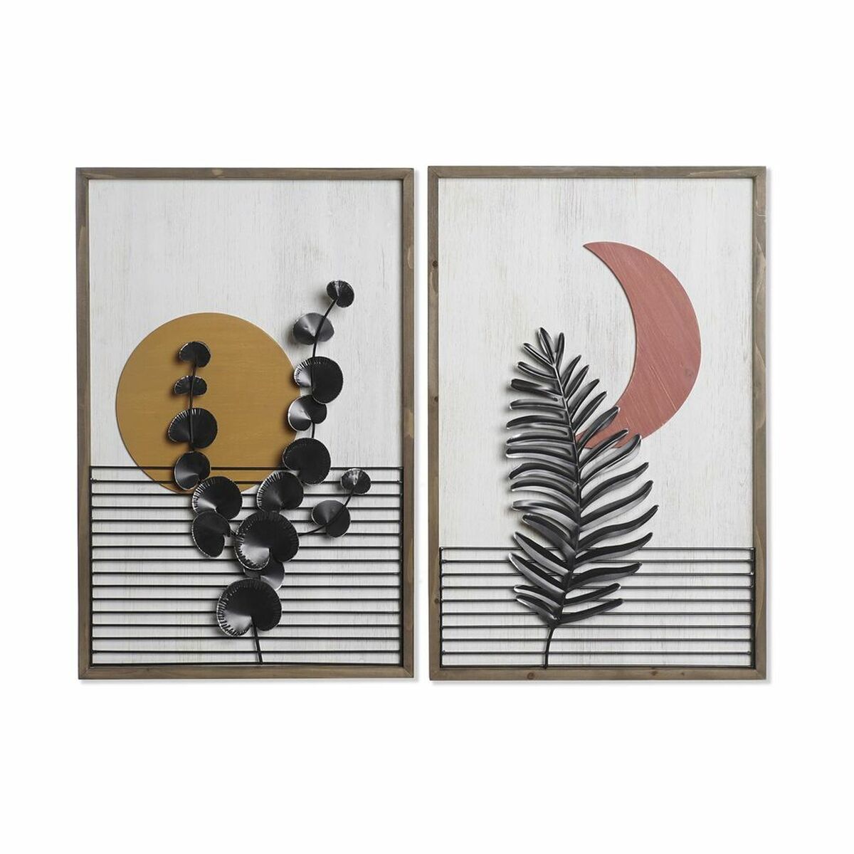 Tavla DKD Home Decor 51 x 3 x 76,5 cm Måne Skandinavisk (2 antal) - 5