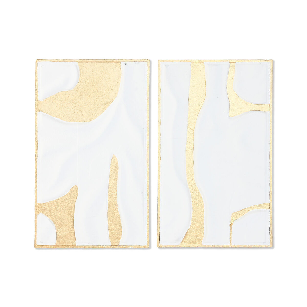 Väggdekoration Home ESPRIT Vit Gyllene Modern 48 x 2,5 x 80,5 cm (2 antal)