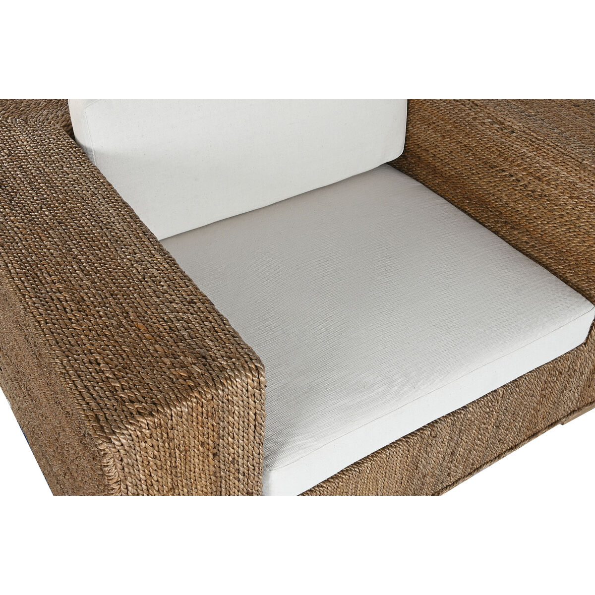 Trädgårdssoffa Home ESPRIT Vit Naturell 117 x 92 x 65 cm - 3
