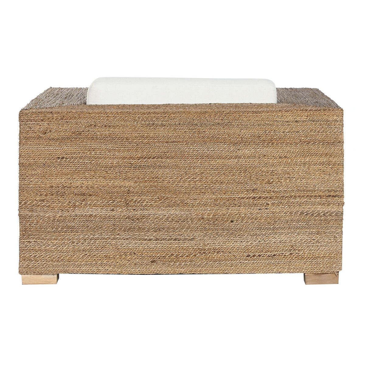 Trädgårdssoffa Home ESPRIT Vit Naturell 117 x 92 x 65 cm - 2
