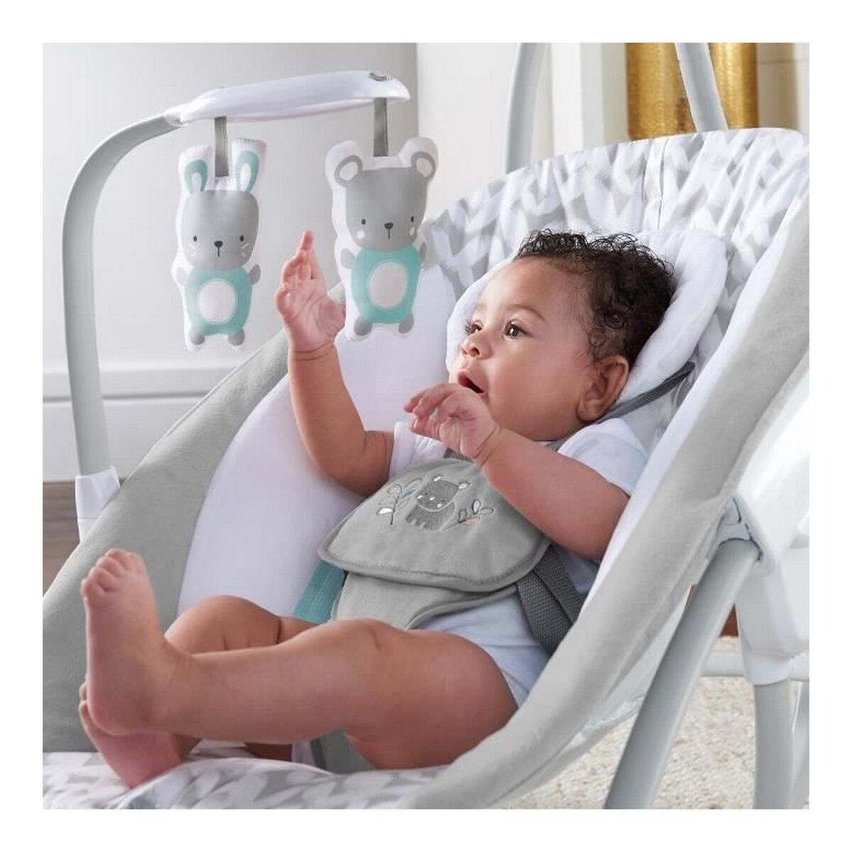 Gungstol Ingenuity 2-in-1 Swing Lounger - Raylan Grå Vit - 2
