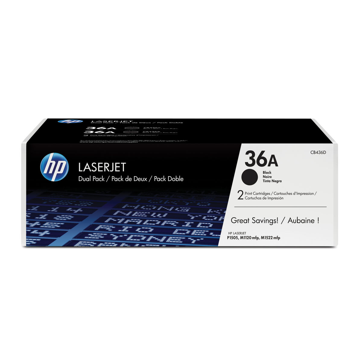 Original Toner HP CB436AD Svart