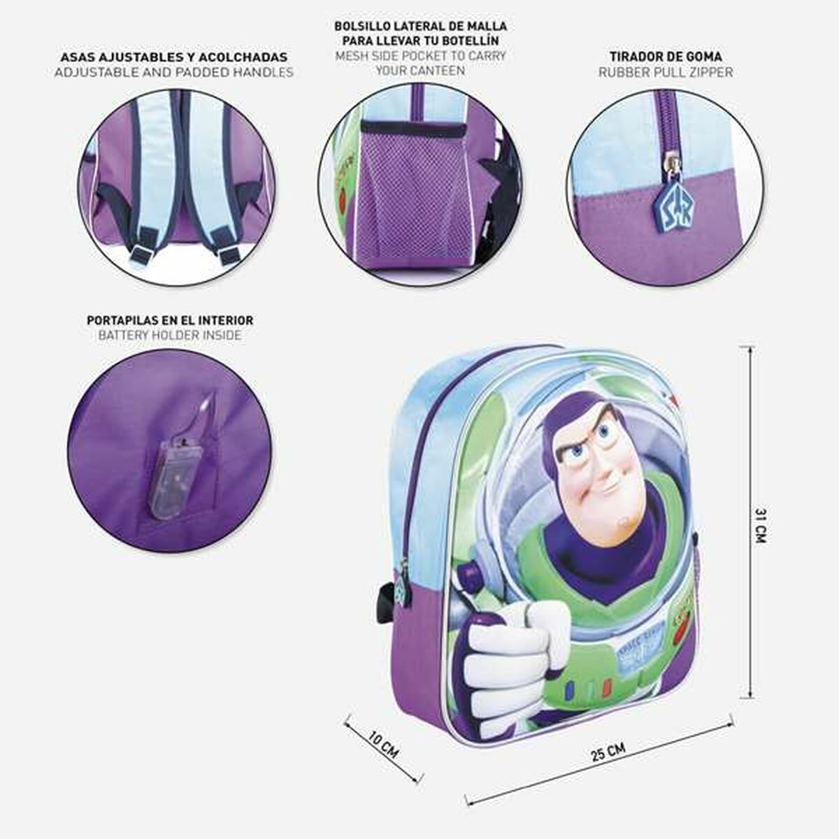 Skolryggsäck Buzz Lightyear - 3