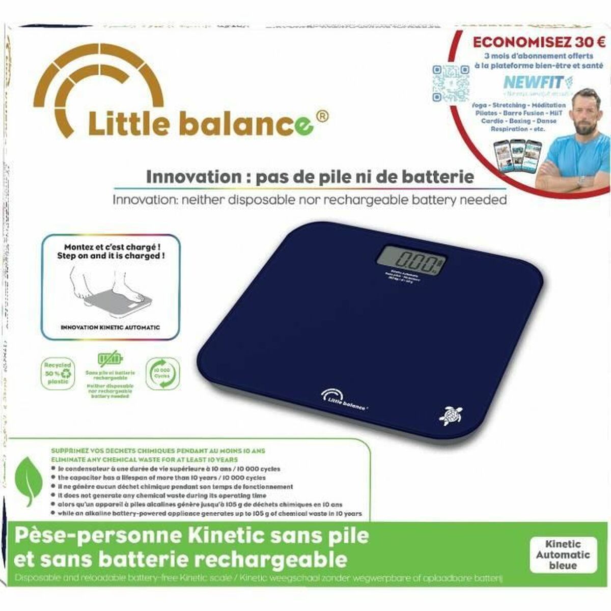 Digital Badrumsvåg Little Balance Kinetic Auto Blå - 2