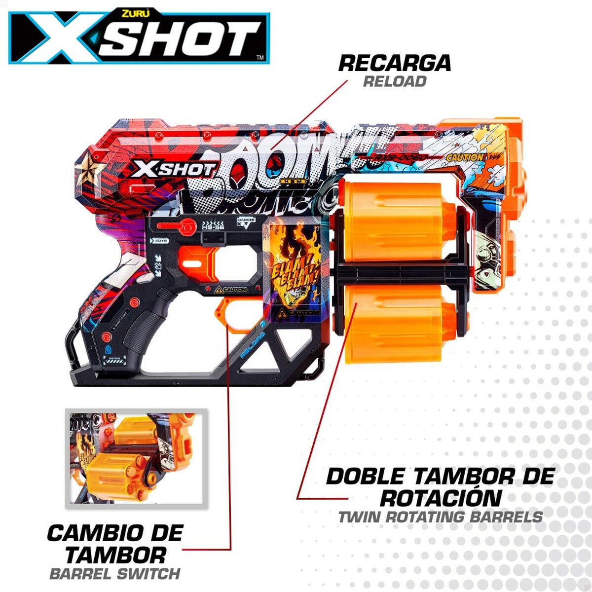 Pistol med Pilar Zuru X-Shot Dread - 6