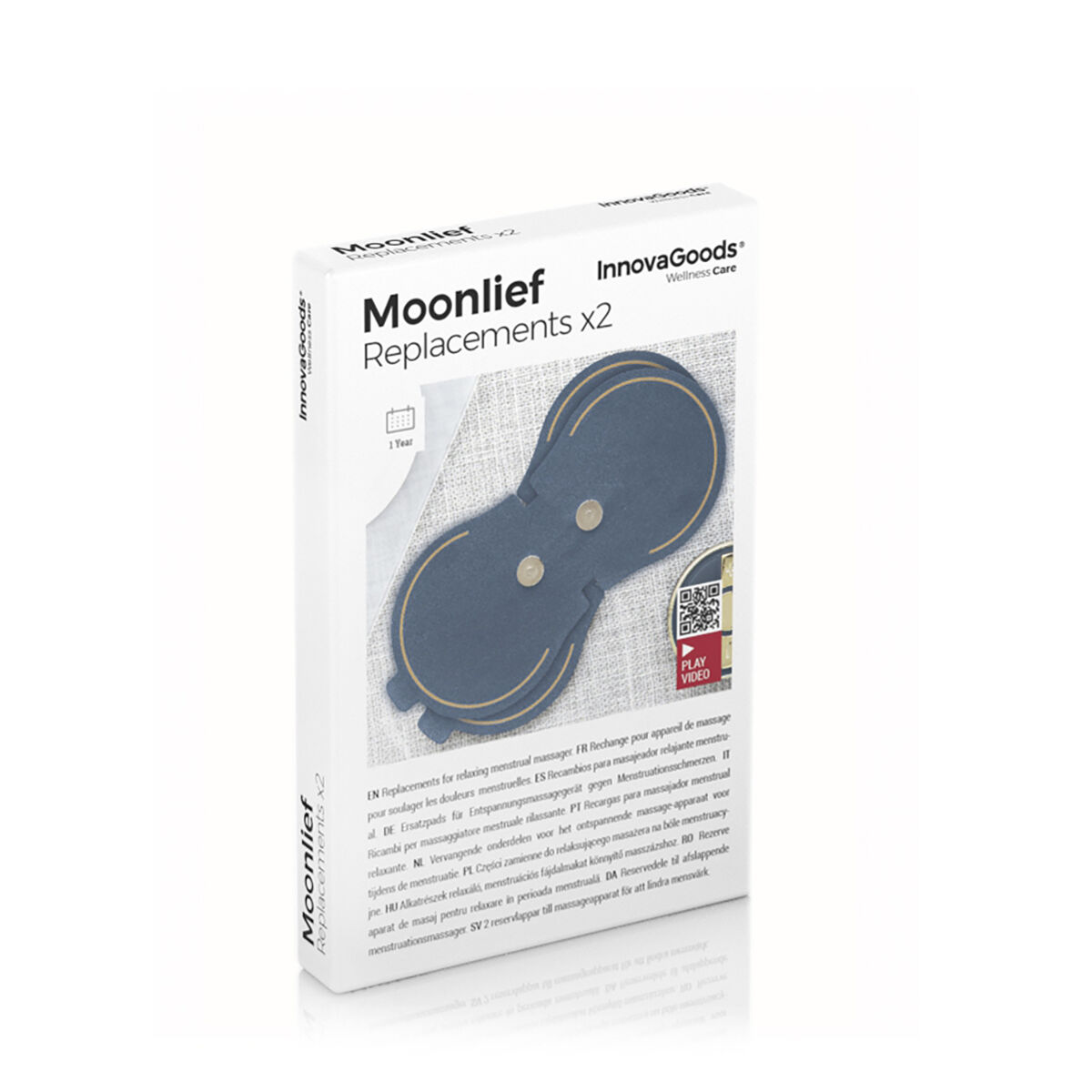 Ersättningsplåster för avslappnande massageapparat vid menstruation Moonlief InnovaGoods (2 St) - 14