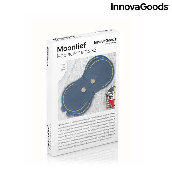 Ersättningsplåster för avslappnande massageapparat vid menstruation Moonlief InnovaGoods (2 St) - 2