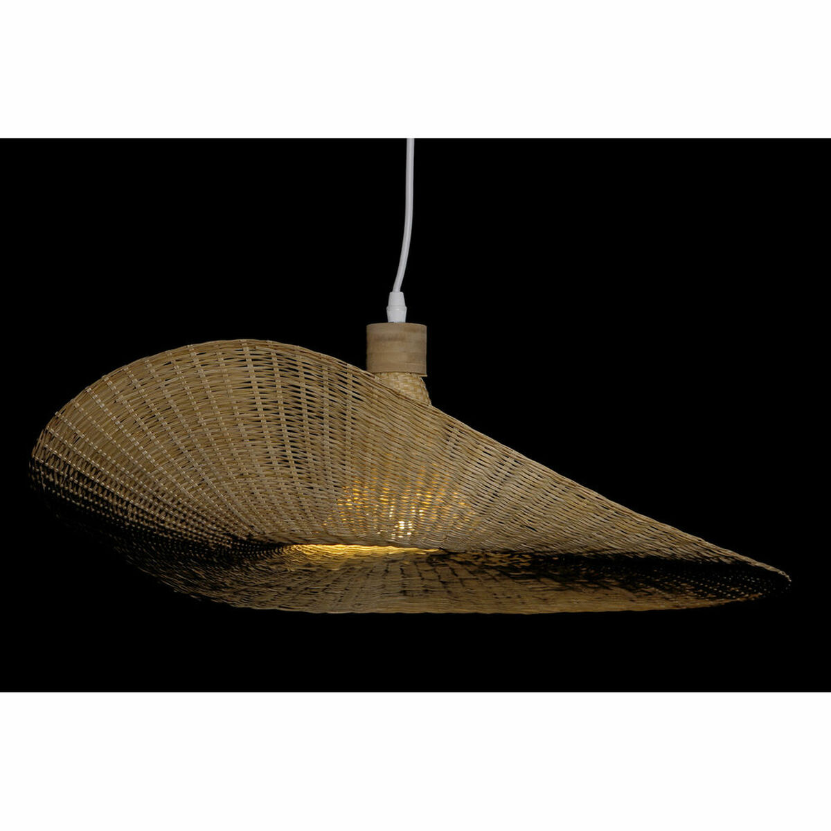 Taklampa DKD Home Decor Multicolour Ljusbrun Bambu 50 W 220 V 58 x 58 x 22 cm - 4