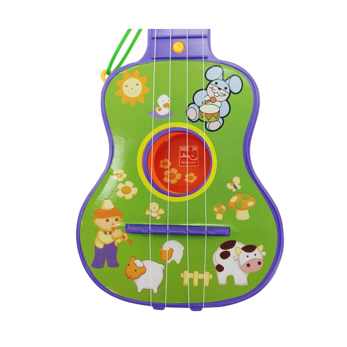 Gitarr för barn Reig Purpur Grön 4 Rep - 9