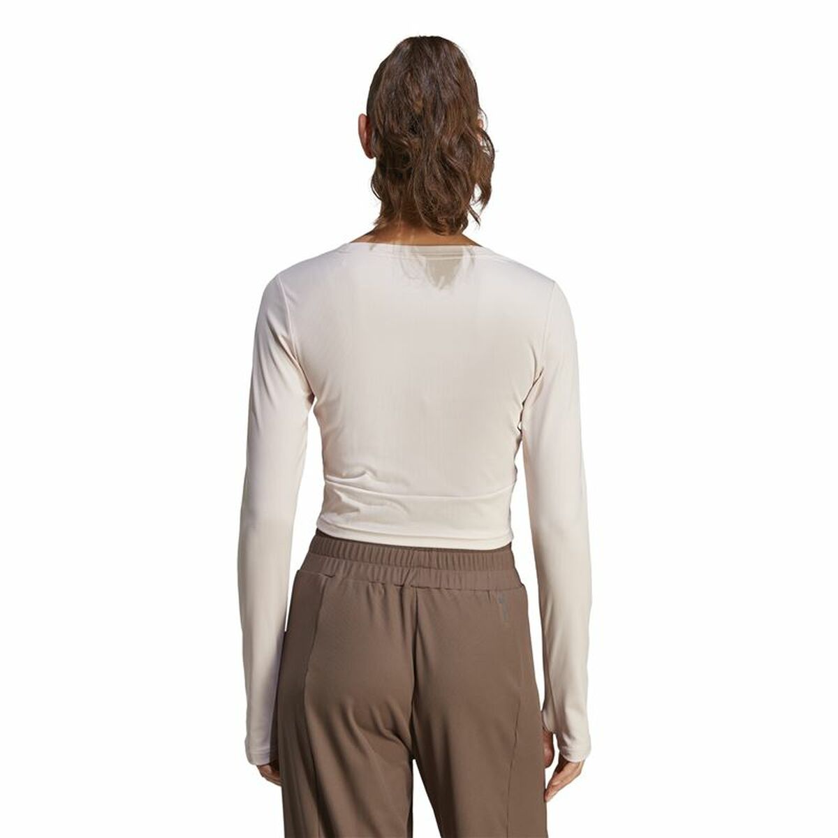 Långärmad t-shirt Dam Adidas Studio Lila - 4
