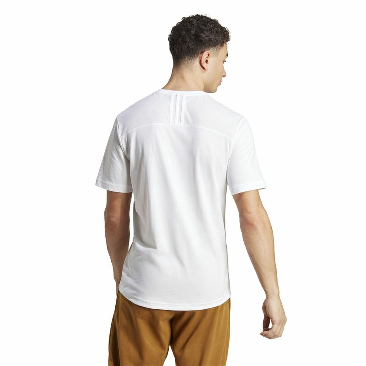 T-shirt med kortärm Herr Adidas Base Vit - 3