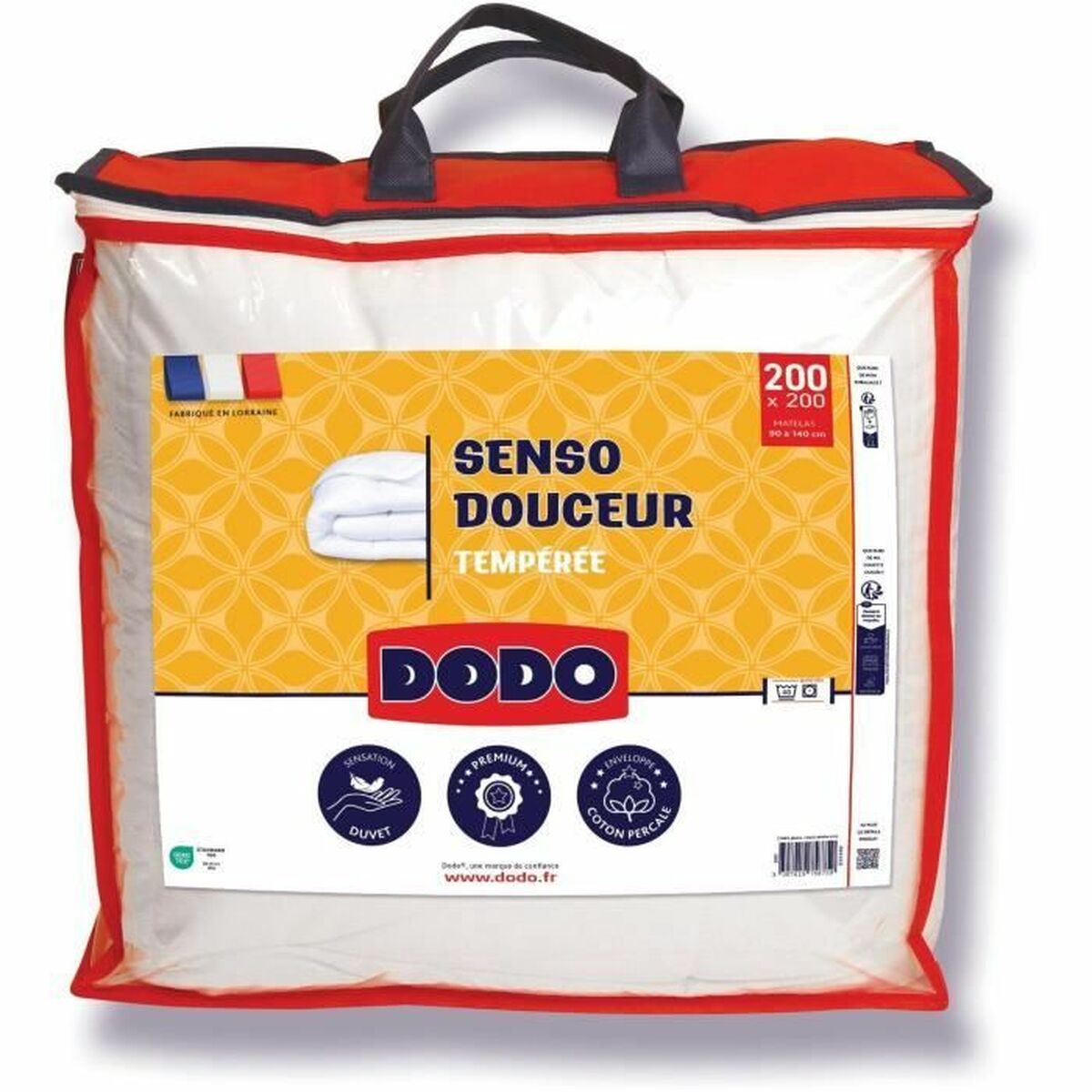 Täcke DODO SENSO DOUCEUR Vit 350 g/m² 200 x 200 cm