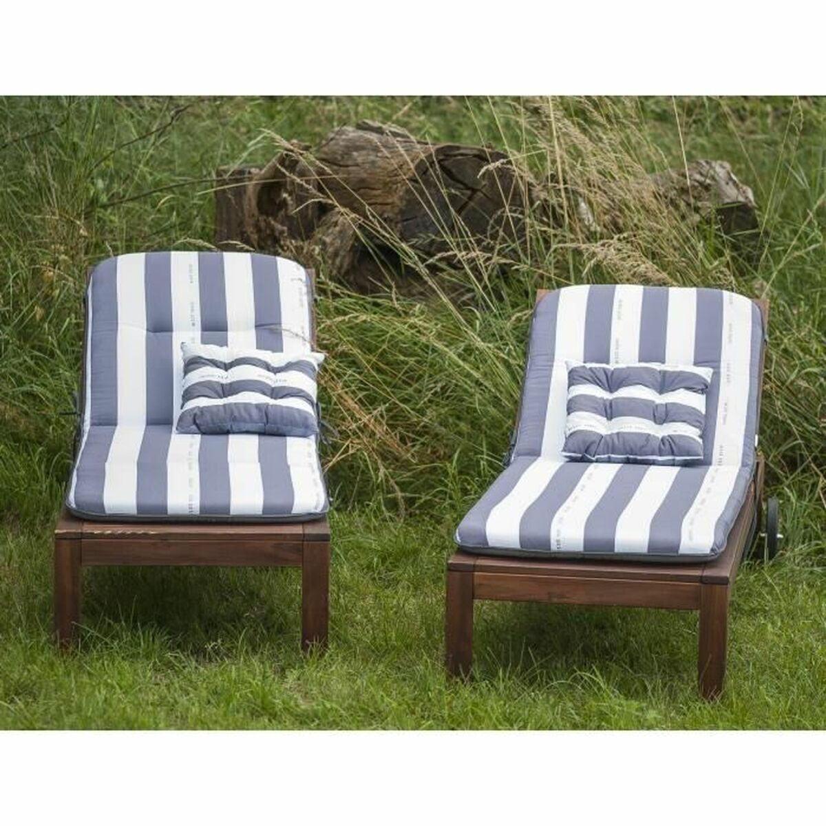 Dyna till solstol Jardin Prive Blå 180 x 56 x 10 cm - 2