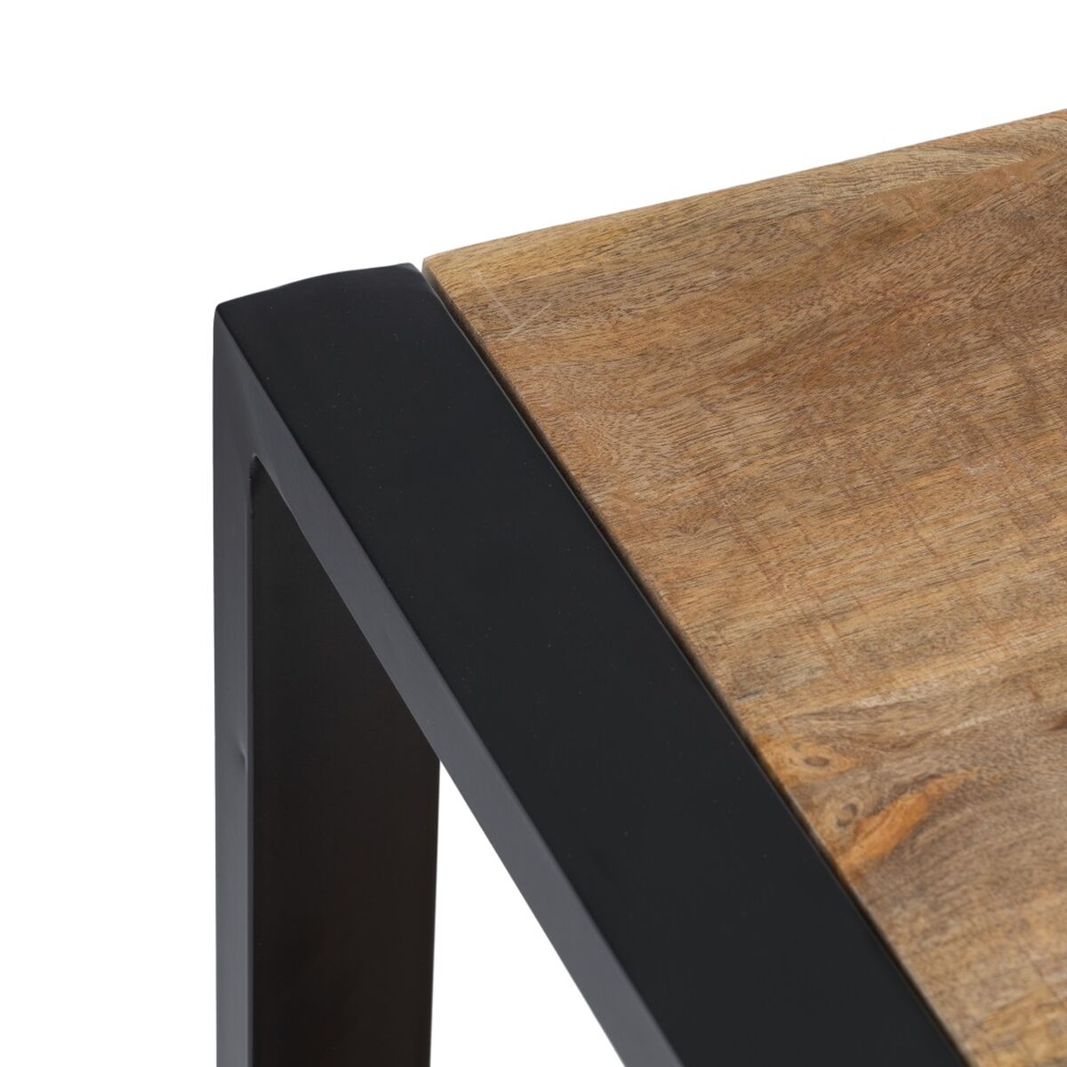 Sidobord MANGO 100 x 40 x 60 cm Naturell Svart Trä Järn - 7