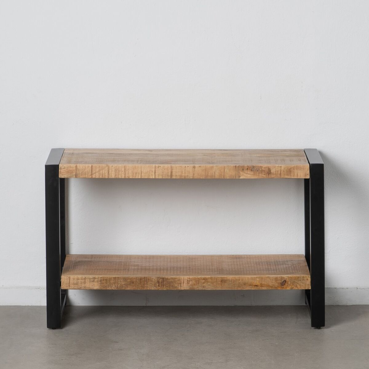 Sidobord MANGO 100 x 40 x 60 cm Naturell Svart Trä Järn