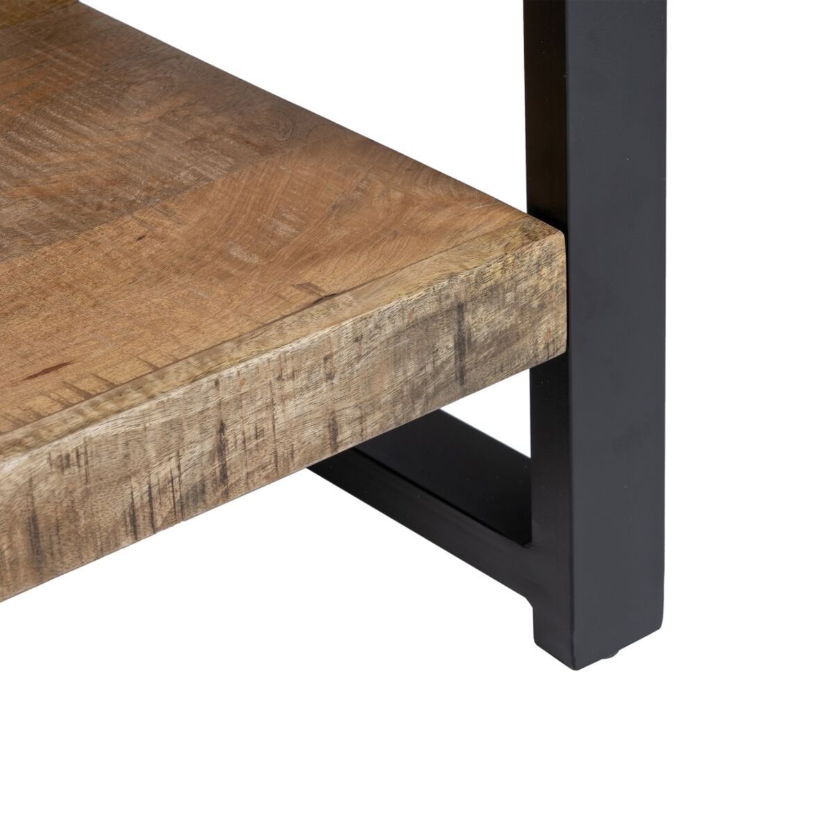 Sidobord MANGO 100 x 40 x 60 cm Naturell Svart Trä Järn - 2