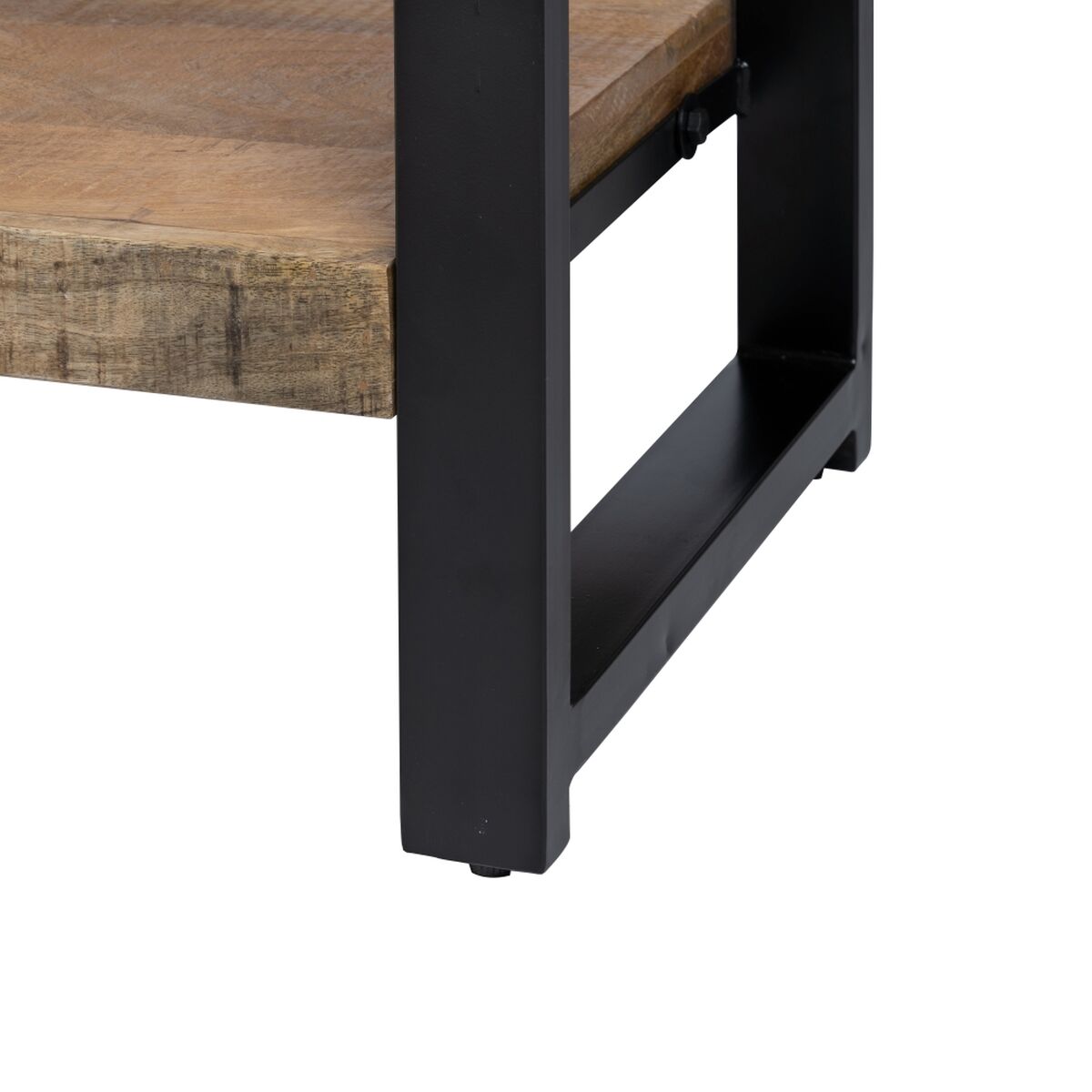 Sidobord MANGO 100 x 40 x 60 cm Naturell Svart Trä Järn - 5