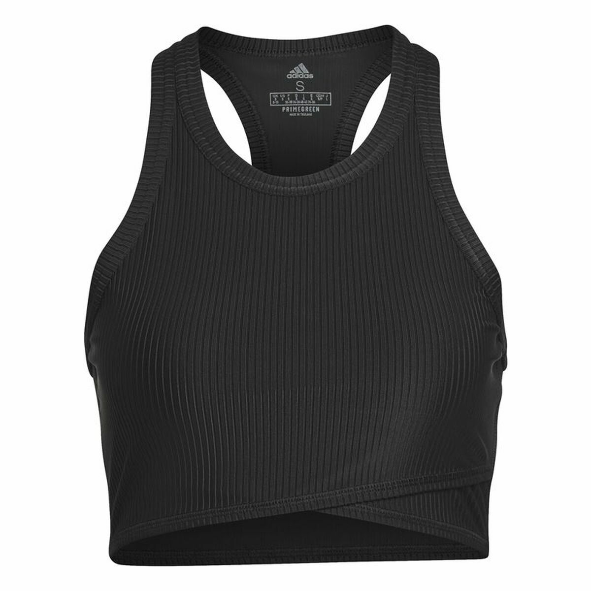 Sport-topp, Dam Adidas Studio Wrapeed Rib Svart - 5