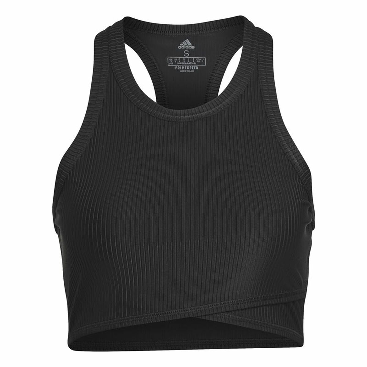 Sport-topp, Dam Adidas Studio Wrapeed Rib Svart - 3