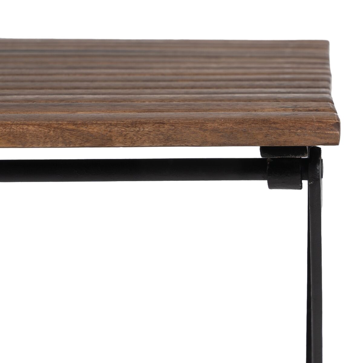 Sidobord 70 x 70 x 76 cm Naturell Svart Trä Järn - 12