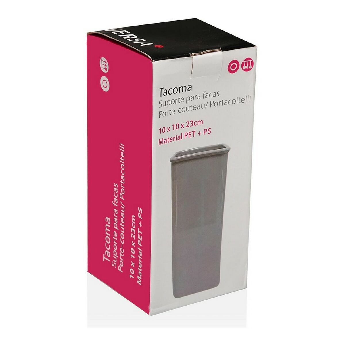 Knivhållare Versa Transparent Kniv polypropen ABS Plast 10 x 21,8 x 10 cm - 10