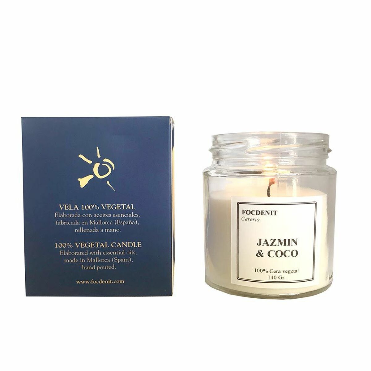Ljus Focdenit Vela Rosca Kokosnöt Jasmin (1 antal) - 2