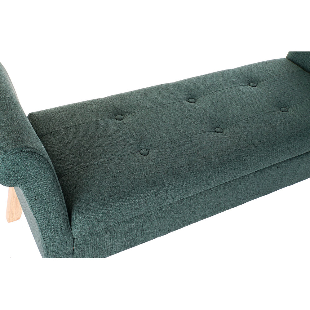 Sittpall DKD Home Decor 8424001795512 Naturell Trä Polyester Grön (130 x 44 x 69 cm) - 6