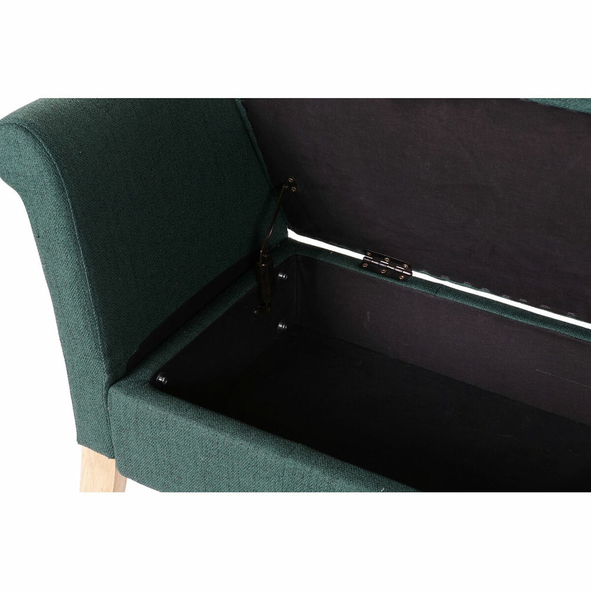 Sittpall DKD Home Decor 8424001795512 Naturell Trä Polyester Grön (130 x 44 x 69 cm) - 13