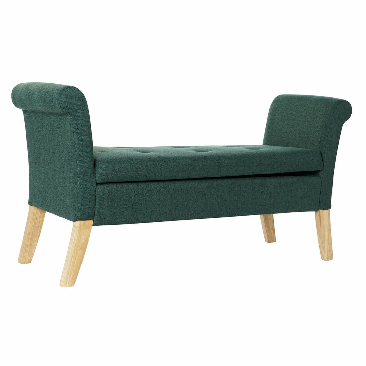 Sittpall DKD Home Decor 8424001795512 Naturell Trä Polyester Grön (130 x 44 x 69 cm) - 9