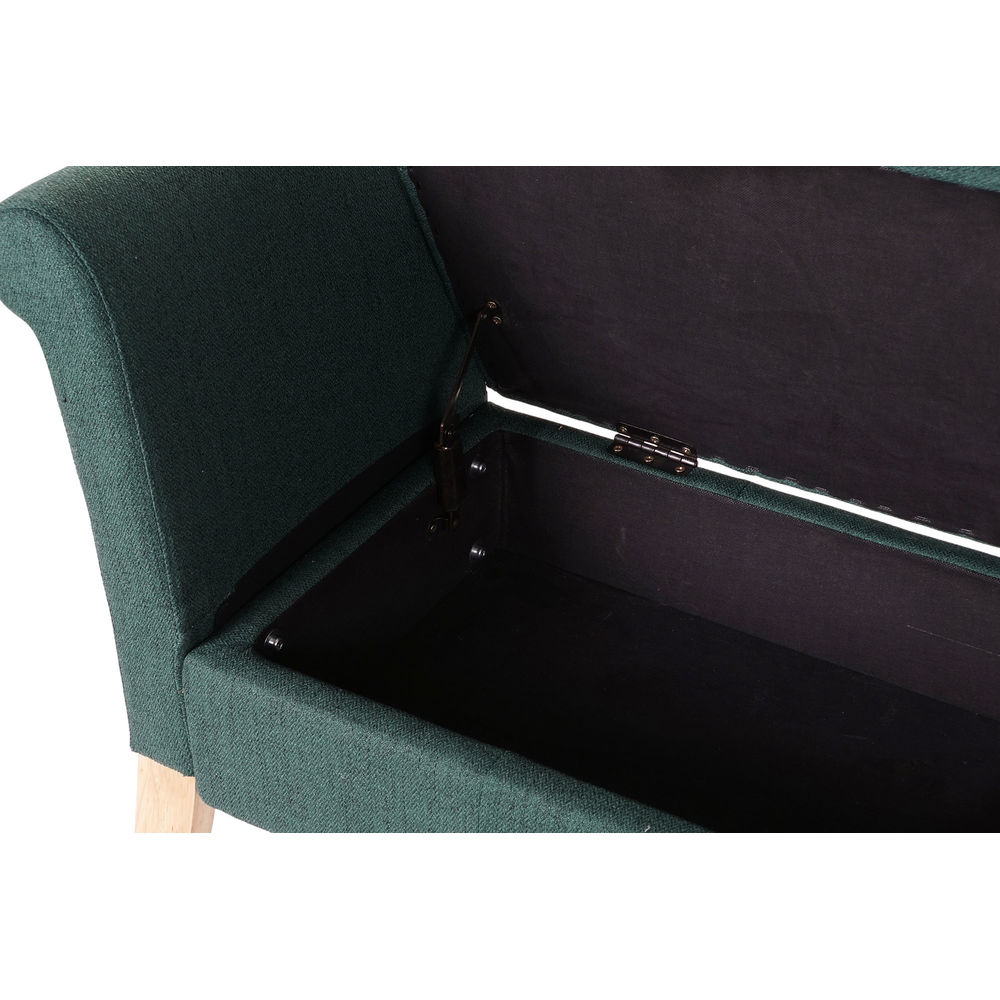 Sittpall DKD Home Decor 8424001795512 Naturell Trä Polyester Grön (130 x 44 x 69 cm) - 3