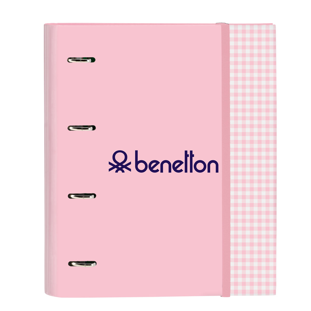 Ringpärm Benetton Vichy A4 Rosa (27 x 32 x 3.5 cm)