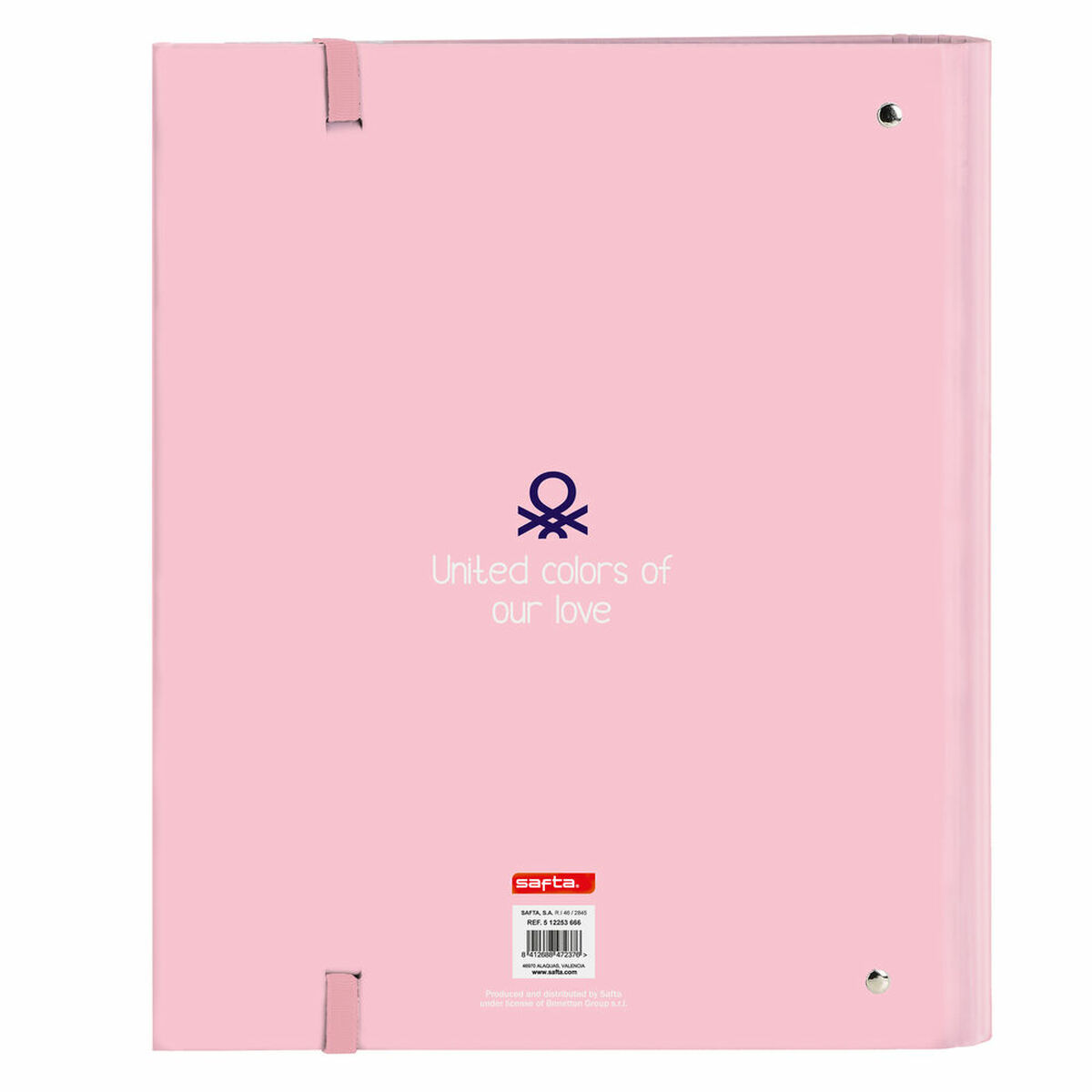 Ringpärm Benetton Vichy A4 Rosa (27 x 32 x 3.5 cm) - 4