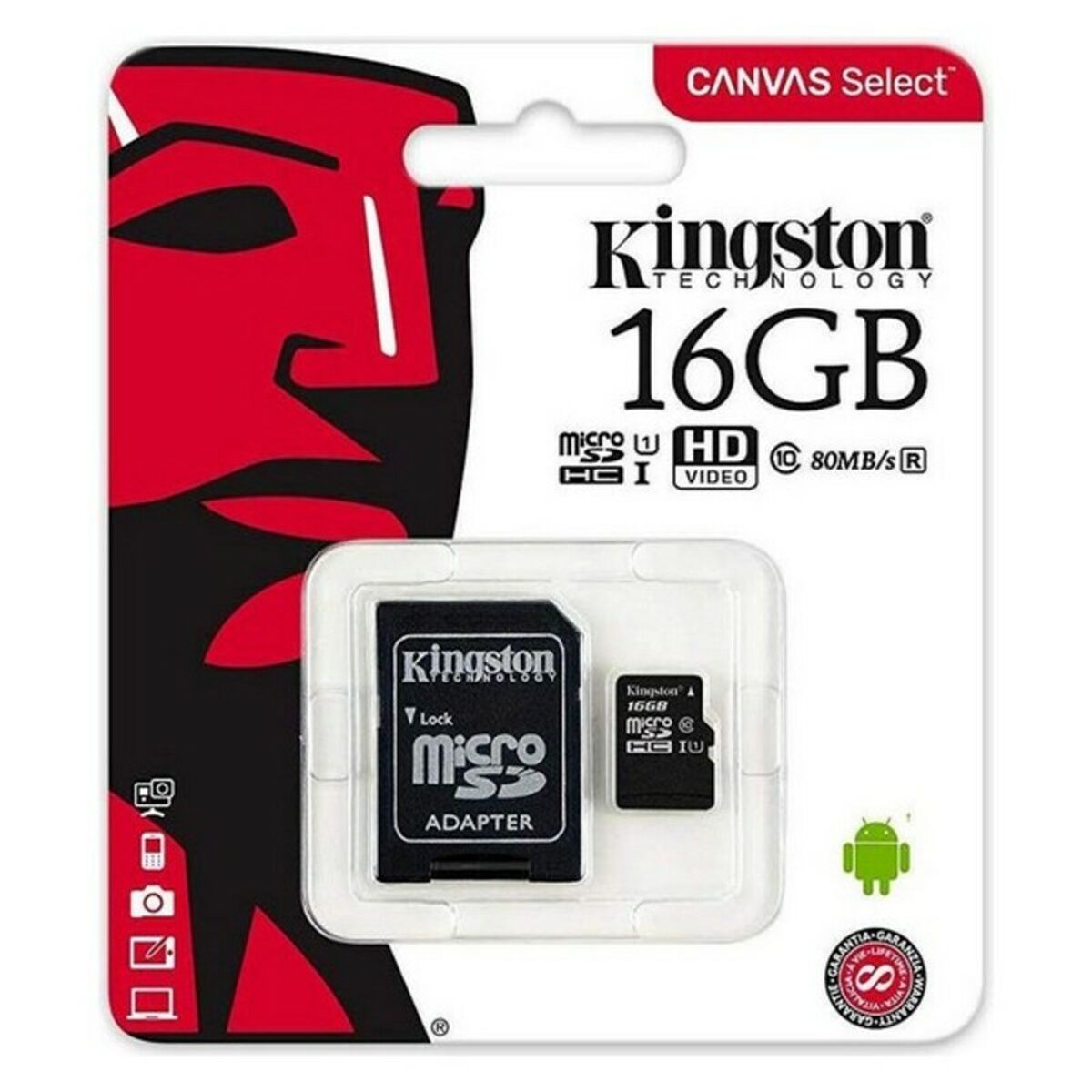 Micro-SD Minneskort med Adapter Kingston SDCS2 100 MB/s exFAT - 6