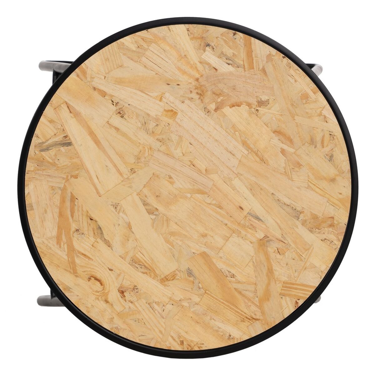 Sidobord Svart Naturell Järn Trä MDF 46 x 48 x 66 cm - 2
