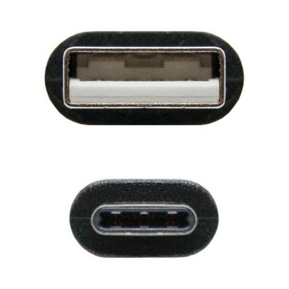 USB A till USB C Kabel NANOCABLE 10.01.210 Svart - 4