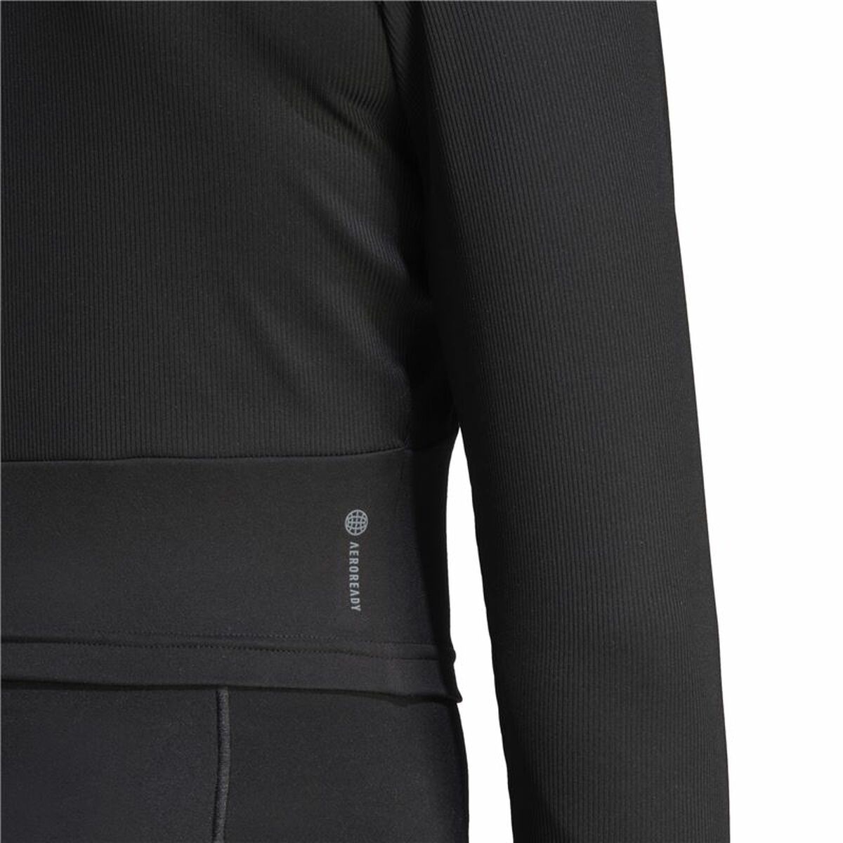 T-shirt med lång ärm Dam Adidas Studio Svart - 7
